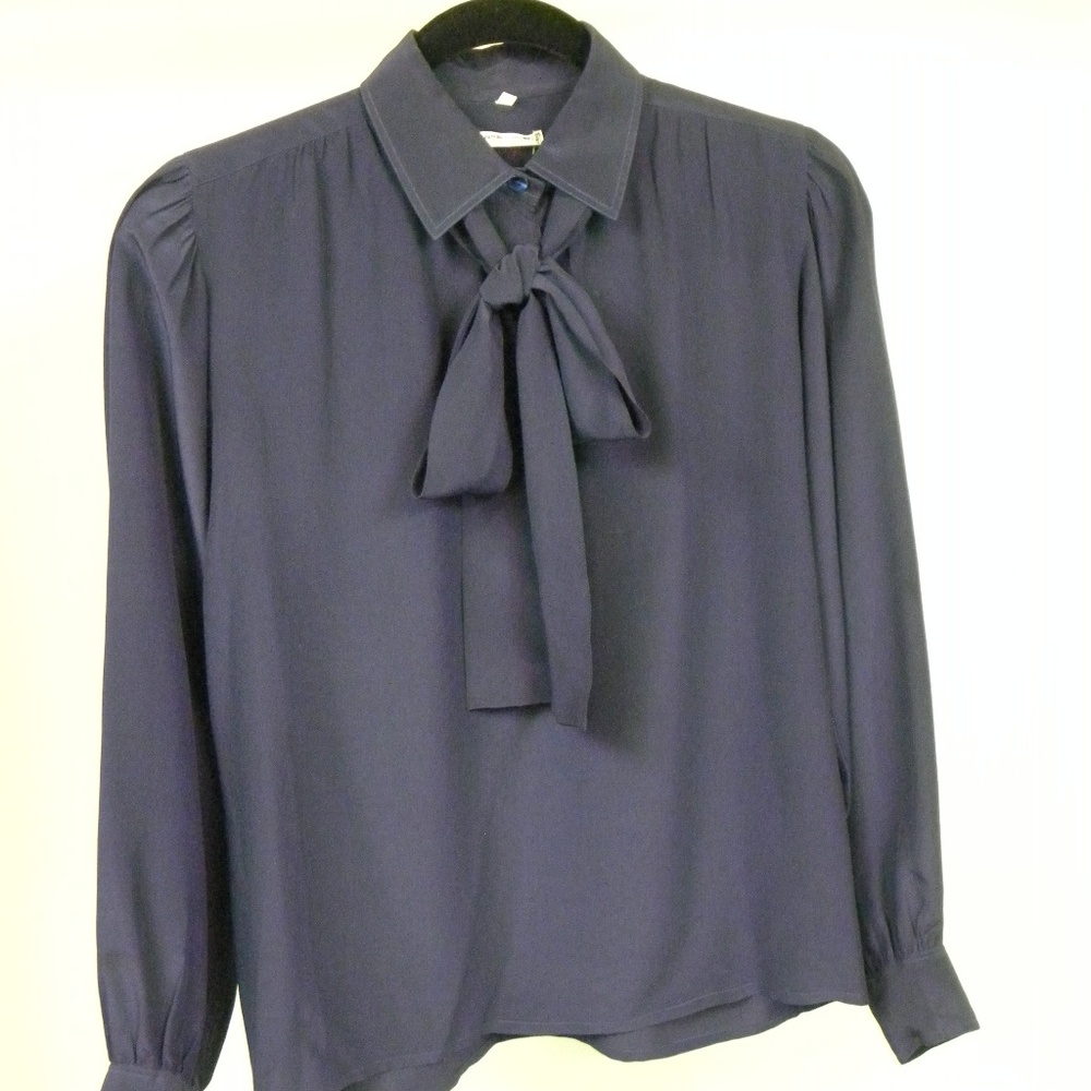 Yves Saint Laurent Deep Purple Secretary Blouse
